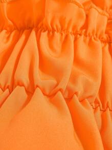 SHEIN Baby Girl Frilled Straps Button Design Bodysuit - Multicolor - View 5