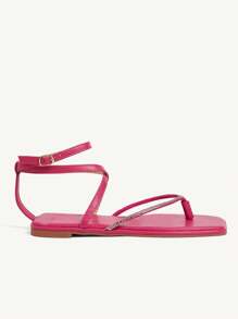 CUCCOO CHICEST Dép đế bằng quai thời trang nữ - Màu Hồng Tươi - Xem 2