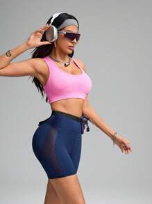 Innovista 塑形运动紧身短裤，高弹力设计，适合有氧运动和训练，奢华高性能健身裤，适合骑行和跑步，透气网眼镂空设计，提臀效果，蓝色，斑马纹，举重，力量训练，哑铃重量，户外，有氧运动和有氧运动，瑜伽和普拉提，拳击，徒步旅行，网球和高尔夫，器械和设备训练装备，运动服和运动套装，都市运动休闲，时尚偶像，魅力四射，派对和音乐节闪耀，街头性感，日常必备轻松穿搭，TikTok运动服，现代运动，秋季灵感，女士秋季穿搭，酷炫浅蓝色造型，Lollapalooza音乐节女性实用时尚，优雅套装 - 藏蓝色 - 查看 9