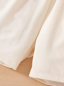 2pcs/Set Teen Girl Ruffle Waist Shorts, Spring/Summer - Multicolor - View 3