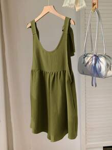 Comfortcana 女式夏季休闲军绿色连体裤