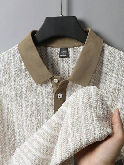 Manfinity Homme Men's Color Block Short Sleeve Casual/Work Polo Shirt