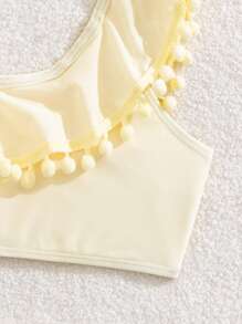 Set da bagno bianco tinta unita carino per ragazze per la spiaggia e le vacanze