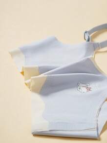 SHEIN Tween Girls Cartoon Print Color Block Comfortable Underwear - Blue - View 3