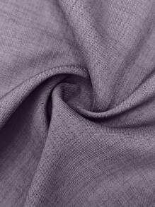INAWLY Plus Size Simple Solid Color Oblique Shoulder Jumpsuit, Everyday Wear - Purple - View 3