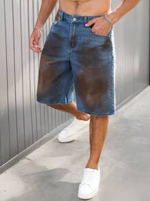 Manfinity LEGND Men's Summer Casual Denim  Blue Shorts