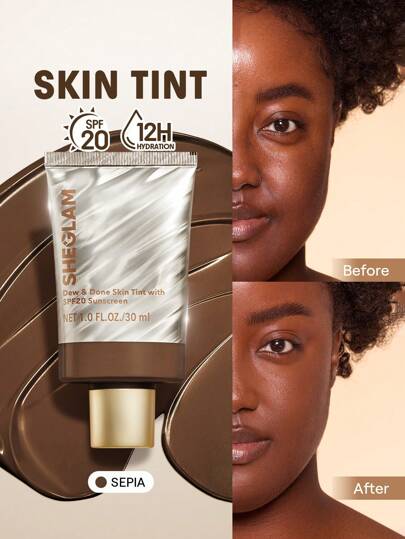 Dew & Done Teint Teinté Spf20-Sepia Marque Beauté Visage Maquillage CosméTique Pour Femmes Filles Parfait Pour Hiver IdéAl Pour Y2K ÉLéGant Mode Adapté Pour Anniversaire Cadeau FêTe PrêT Meilleure Couleur