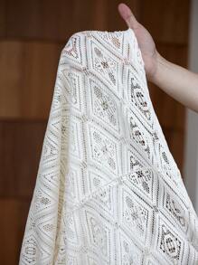 Manfinity Homme Men's Summer Hollow Out Design Polo Shirt And Shorts Set - Apricot - View 7