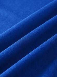 SHEIN Leap Crew 青少年男孩休闲简约无袖背心，适合夏季 - 藍色 - 查看 4