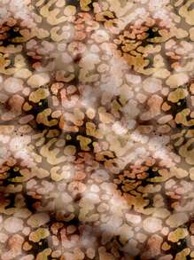 Shutterstock Ladies Brown, Leopard, Camouflage, Mottled Casual Crop Tops, Suitable For Summer, Vacation, EDC, Music Festival - Rust Brown - View 6