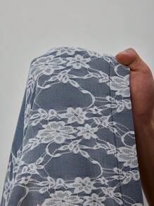 Viva Relle Pantalones de pierna ancha elegantes y de uso diario con estampado integral y bolsillos para tallas grandes