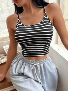 SHEIN Set de 3 piezas de pijama de mujer con tirantes finos y sexy, apto para todas las estaciones