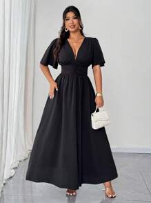 Elenzga Abito midi estivo elegante da donna con schiena aperta, versatile, nuova collezione primavera-estate 2025 - Multicolore - Visualizzare 4