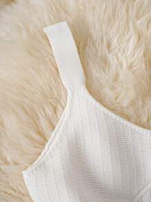 Women's Casual Sleeveless Solid Color Knitted Jumpsuit, Summer