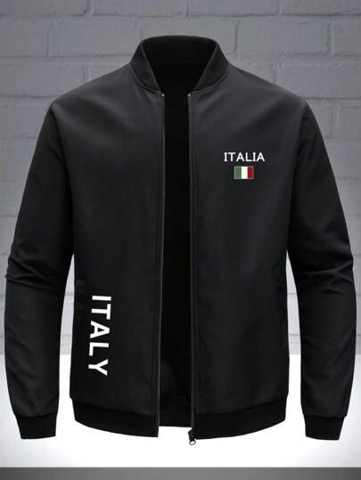 Manfinity Homme 男士长袖飞行员夹克，时尚秋季款