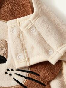 Cozy Pixies 1pc Soft & Comfortable Embroidered Lion Design Fleece Sleeping Bag