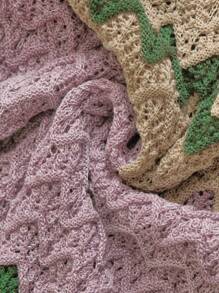 SHEIN LUNE Bohemian Style Multicolor Geometric Pattern Backless Mini Dress, American Country Resort Romantic - Multicolor - View 6