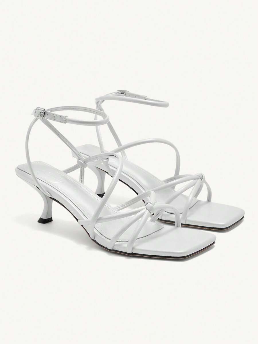 CUCCOO CHICEST Giày sandal đế vuông đế thấp/vừa đính đá Rhinestone trang trí ngọc trai cho nữ, thanh lịch, quyến rũ, gợi cảm, sang trọng, thích hợp cho kỳ nghỉ, câu lạc bộ, tiệc bãi biển, tiệc tối, màu đen - trắng - Xem 1