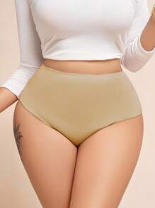 加大码纯色中腰舒适丁字裤