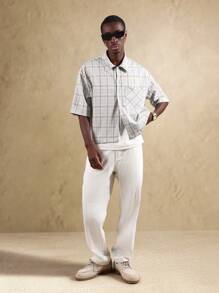 Sumwon Classic Plaid Button Down Short Sleeve Collared Shirt Casual Summer Streetwear Loose Cut Weekend - Multicolor - View 6