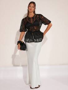 COSMINA Áo ren nữ, thời trang cho mùa hè - màu đen - Xem 6