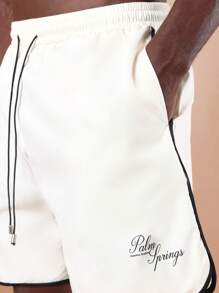 SUMWON Pantalones cortos de natación premium para entrenamiento, playa, piscina, deportes y ocio activo - Albaricoque - Ver 8