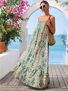 Vivid Eden 女士时尚加长连衣裙，适合夏季 - 彩色 - 查看 3