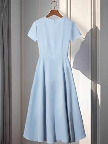 Franclia Elegant Ice Blue Dress For Women, Unique And Distinctive, Summer - Blue - View 5