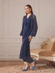 CUCCOO TILAWA Zapatos de tacón con pedrería de moda para mujer para fiesta con cierre de deslizamiento - Azul - Ver 5