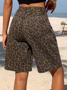 DAZY Women's Cat Whisker Bleached Straight 5-Inch Denim Shorts - Multicolor - View 3