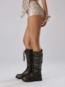 MUSERA Sequin Micro Mini Shorts Spring, Summer, Holiday, Vacation, Ibiza, Festival, Rave, Cool Girl, Shipwrecked