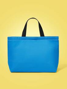 TOM & JERRY X SHEIN 时尚可爱猫咪图案午餐盒包，上班族和学生午餐手提包 - 彩色 - 查看 3