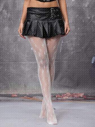 Grunge Punk Women's High Elasticity White Stockings/Pantyhose/Leggings/Tights