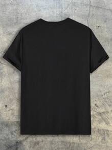 AXEPEAK T-shirt uomo con stampa espressiva, stile streetwear