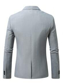Manfinity Mode Men Space Dye Pocket Single Breasted Business Casual Blazer