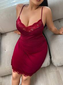 加大码细肩带性感睡袍，夏季时尚