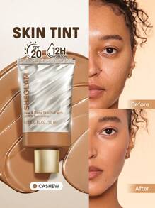 SHEGLAM Dew & Done Skin Tint with SPF20-Cashew Marca Belleza Maquillaje Maquullaje Cosmética para Mujeres Niñas Perfecto para Invierno Primavera Verano Ideal para Y2K Elegante Moda Adecuado para Cumpleaños Día de la Madre Regalo Fiesta Listo Mejor Color - Anacardos - 30 ml - Ver 1