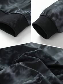 Manfinity Homme Men's All-Over Print Zipper Closure Long Sleeve Casual Jacket - Multicolor - View 5