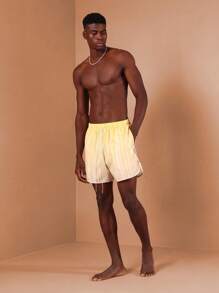 SUMWON Striped Swimming Trunks Board Shorts Athletic Drawstring Waist Summer Beach Vacation Sport Surfing Pool Shorts Swim Wear With Side Pockets