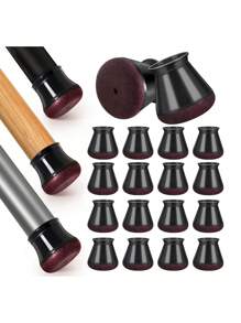 24 Pcs Chair Leg Floor Protector Chair Sliders Floor Protector Rubber Chair Leg Protectors For Hardwood Floors Felt Furniture Pads Silicone Caps Black - Black - View 1