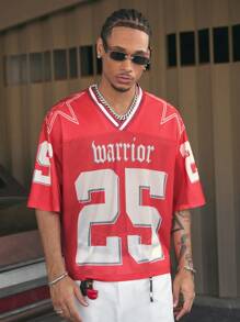 AXEPEAK Streetwear Hip-Hop Style Short Sleeve Sports Jersey T-Shirt For Men, Summer, School