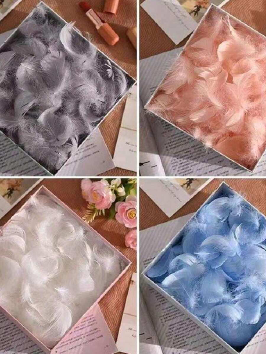 100 Stücke 6~12cm farbige Federn mittlerer Größe, natürliche Schwanfedern für Heimdekoration, Hochzeit, Party, Handwerk, Näharbeiten, Basteleien, Federn - Verschiedenfarbig - Übersicht 1