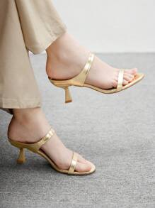 CUCCOO BIZCHIC Women's Round-Toe High Heel Design Sandals For Christmas