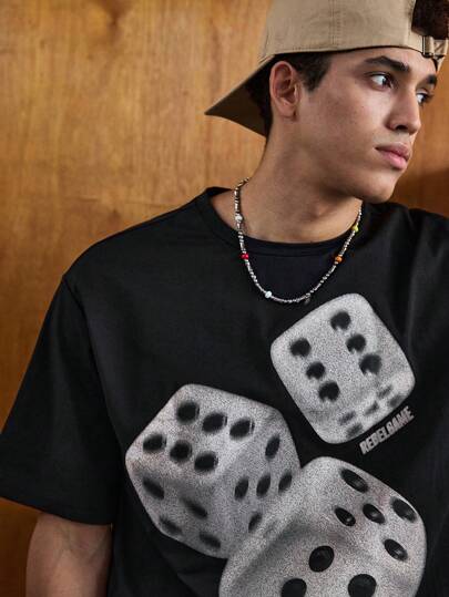 SWAVVY 1 pieza Camiseta de punto negra de estilo vintage y visión superior Y2K con estampado de pintura al óleo de ángel Madonna creativa y divertida para hombre, de uso casual, verano