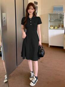 DAZY Summer New Design Girls Clothing, Horse Embroidery Women Dress,Casual Women Dresses - Black - View 3