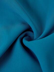 Ellevyn 女士新款时尚优雅水钻装饰喇叭袖紧身连衣裙，适合通勤、办公室、约会、家庭聚会等多种场合 - 藍色 - 查看 13