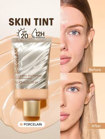 Dew & Done Teint Teinté Spf20-Porcelain Marque Beauté Visage Maquillage CosméTique Pour Femmes Filles Parfait Pour Hiver IdéAl Pour Y2K ÉLéGant Mode Adapté Pour Anniversaire Xmas Cadeau FêTe PrêT Meilleure Couleur