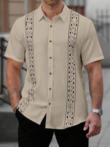 Manfinity CasualCool 大码男士夏季假日风格短袖衬衫