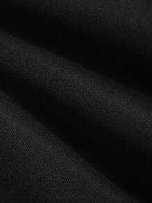 SHEIN Áo nỉ có khóa kéo màu đen cho bé trai tuổi teen, phong cách thường ngày của sinh viên, thoải mái và thời trang, tối giản và đa năng, vải mềm thích hợp để mặc hàng ngày, đi học, du lịch, hoạt động ngoài trời, mùa xuân/hè - màu đen - Xem 6