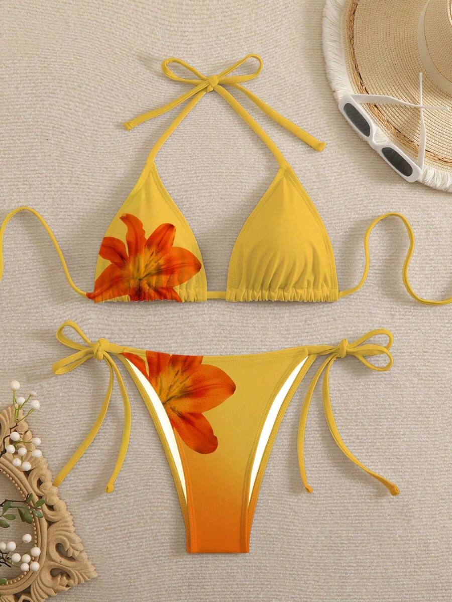 Swim Chiccia Women 2pcs/Set Halter Neck Bikini - Multicolor - View 1